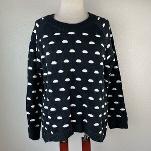 Sharagano Black and White Sweater Size PL EUC